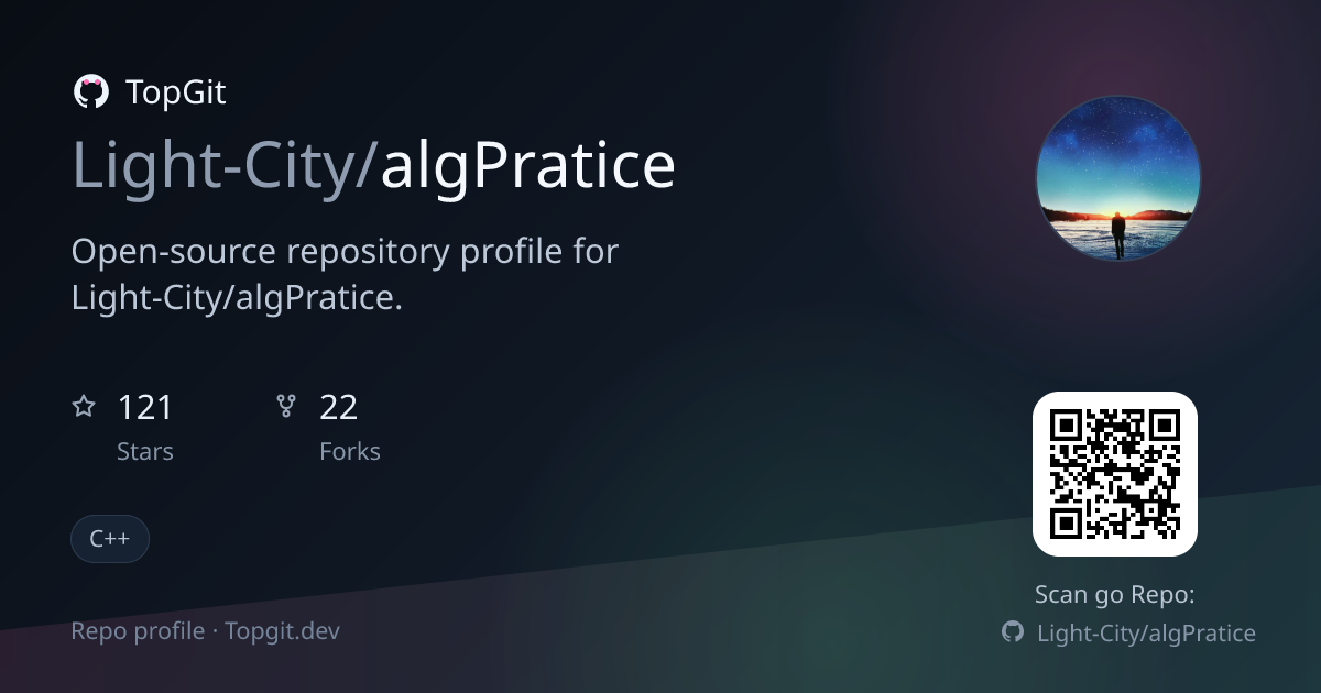 TopGit repo profile image for Light-City/algPratice