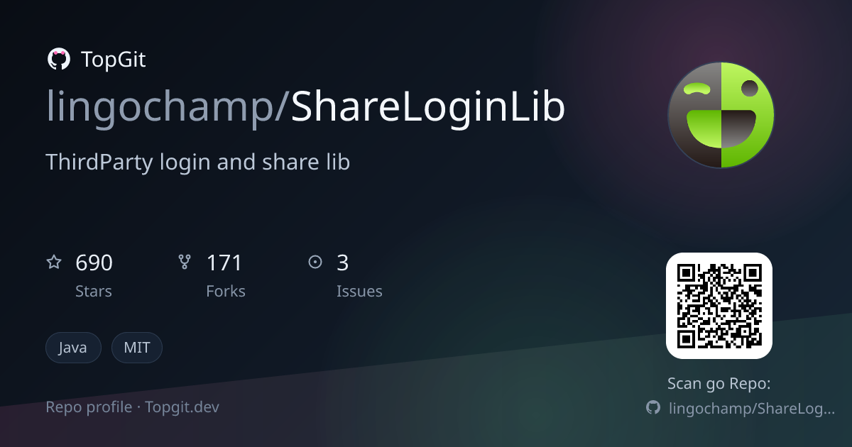 TopGit repo profile image for lingochamp/ShareLoginLib