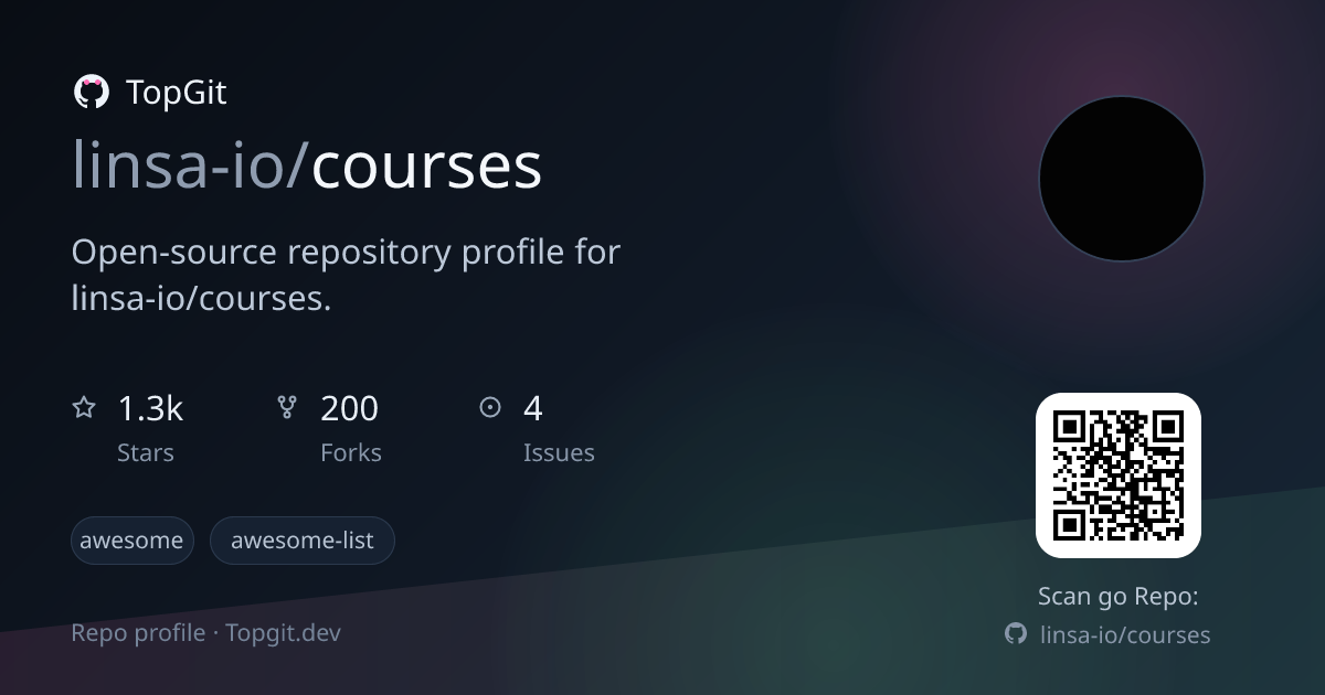 TopGit repo profile image for linsa-io/courses