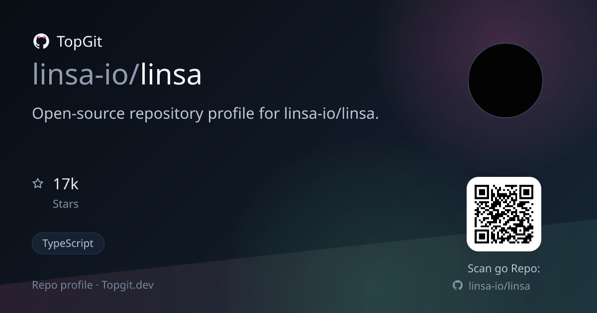 TopGit repo profile image for linsa-io/linsa