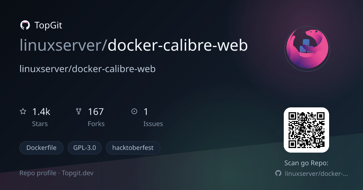 TopGit repo profile image for linuxserver/docker-calibre-web