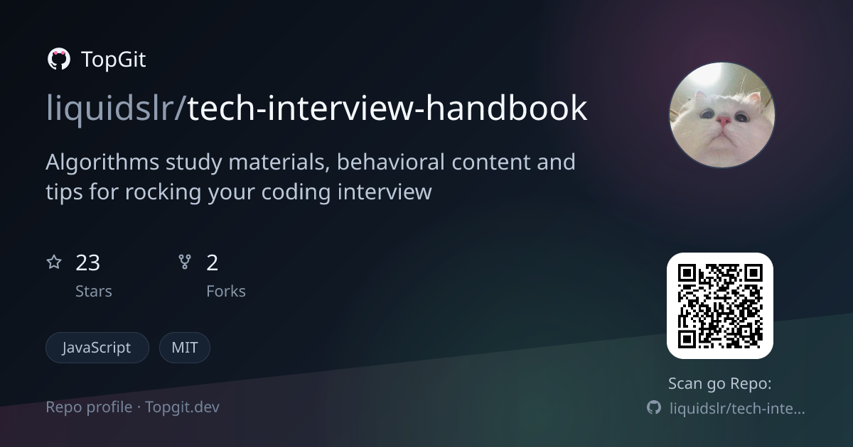 TopGit repo profile image for liquidslr/tech-interview-handbook