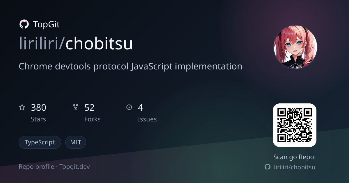 TopGit repo profile image for liriliri/chobitsu