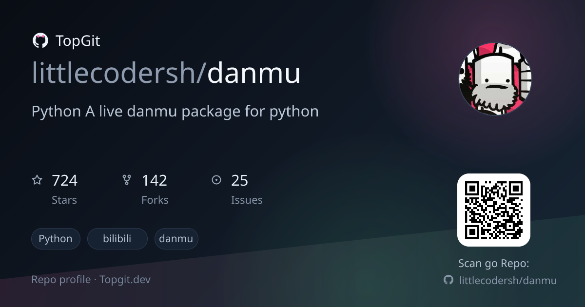 TopGit repo profile image for littlecodersh/danmu