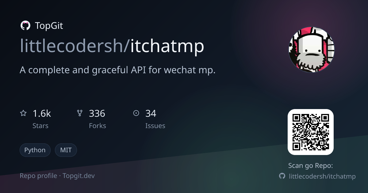 TopGit repo profile image for littlecodersh/itchatmp