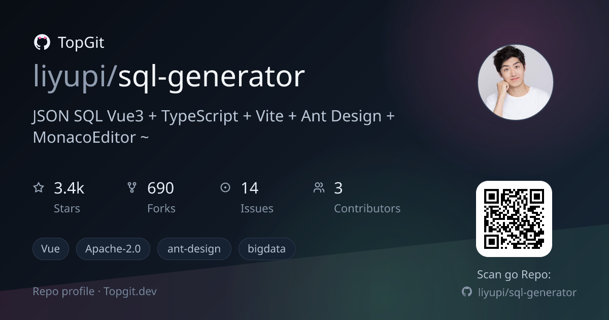 TopGit repo profile image for liyupi/sql-generator