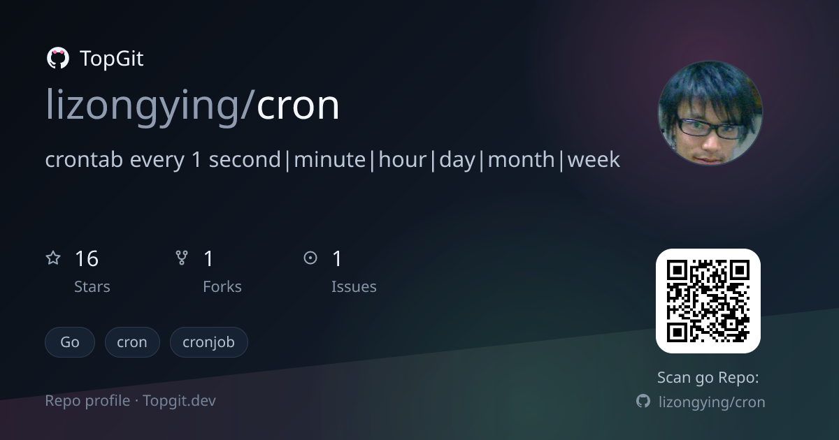 TopGit repo profile image for lizongying/cron
