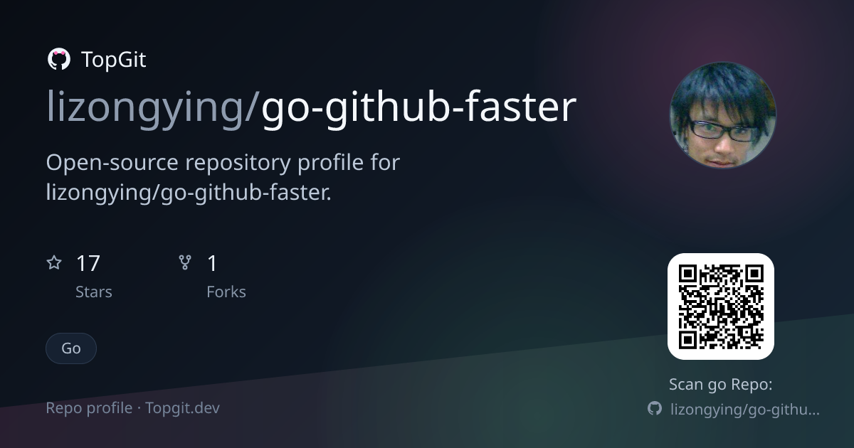 TopGit repo profile image for lizongying/go-github-faster