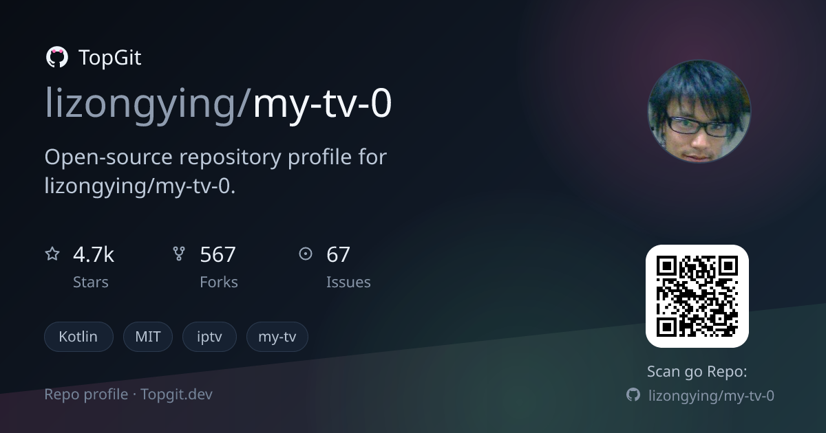 TopGit repo profile image for lizongying/my-tv-0