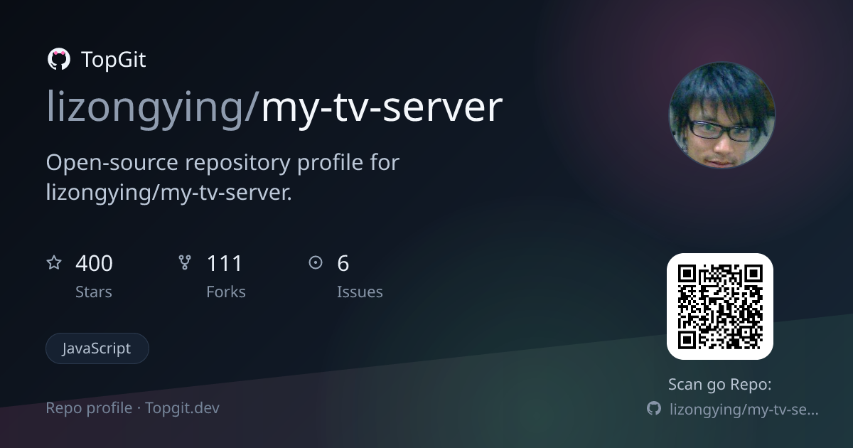 TopGit repo profile image for lizongying/my-tv-server