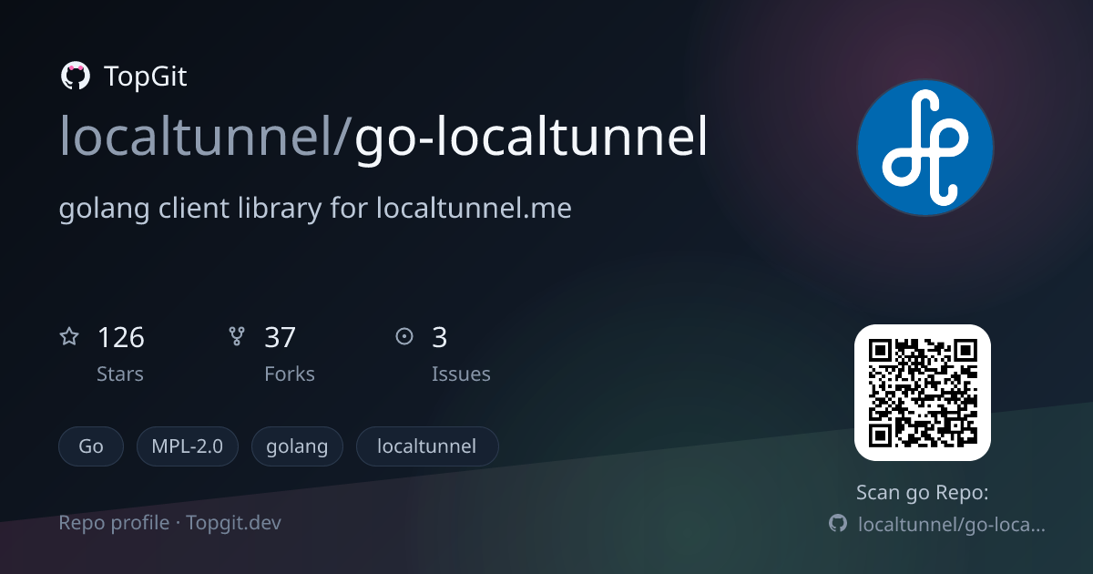 TopGit repo profile image for localtunnel/go-localtunnel