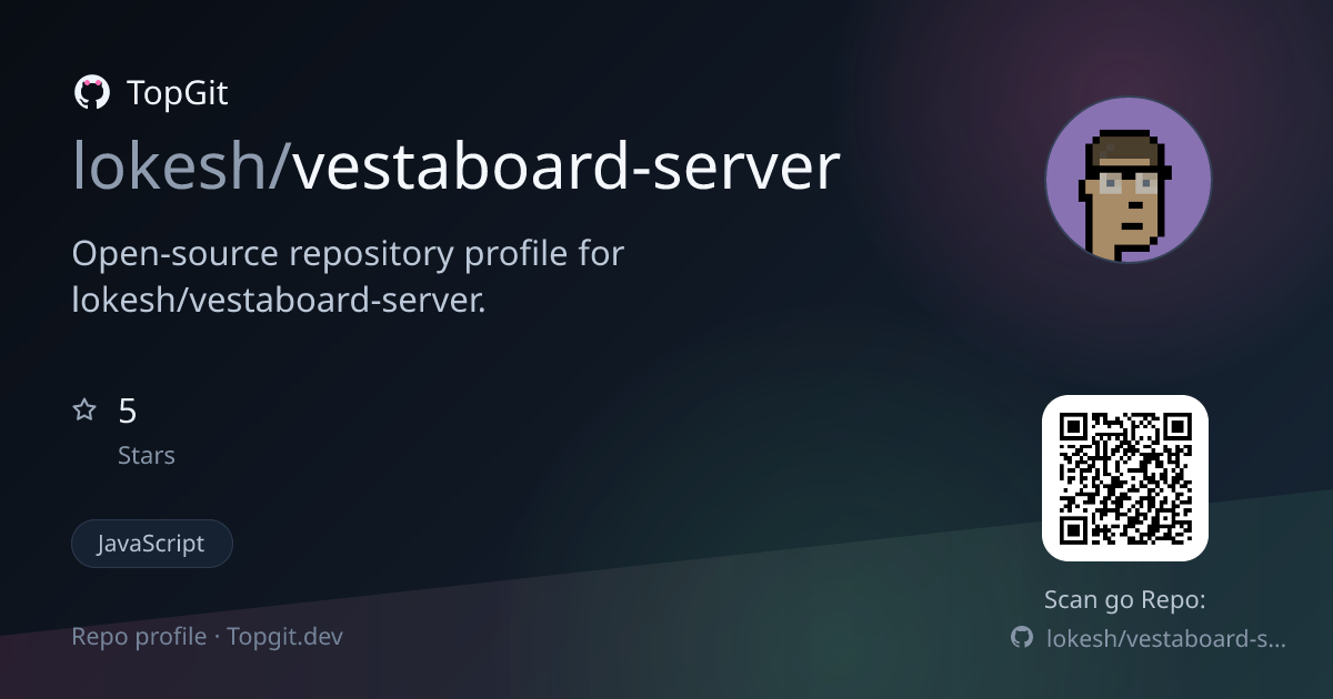 TopGit repo profile image for lokesh/vestaboard-server