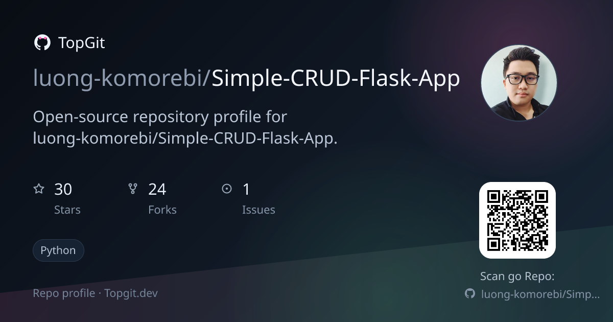 TopGit repo profile image for luong-komorebi/Simple-CRUD-Flask-App