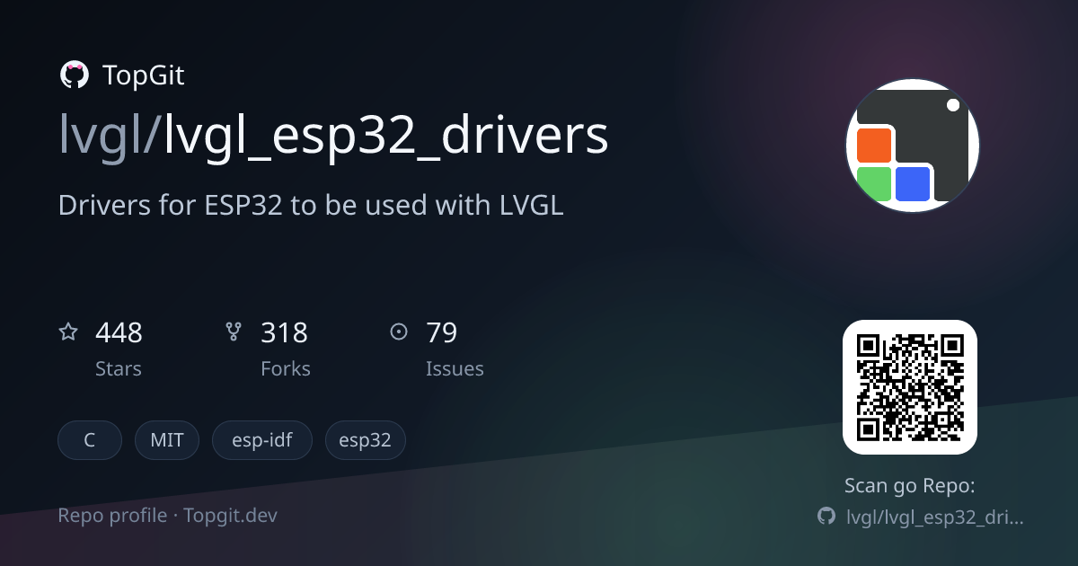 TopGit repo profile image for lvgl/lvgl_esp32_drivers