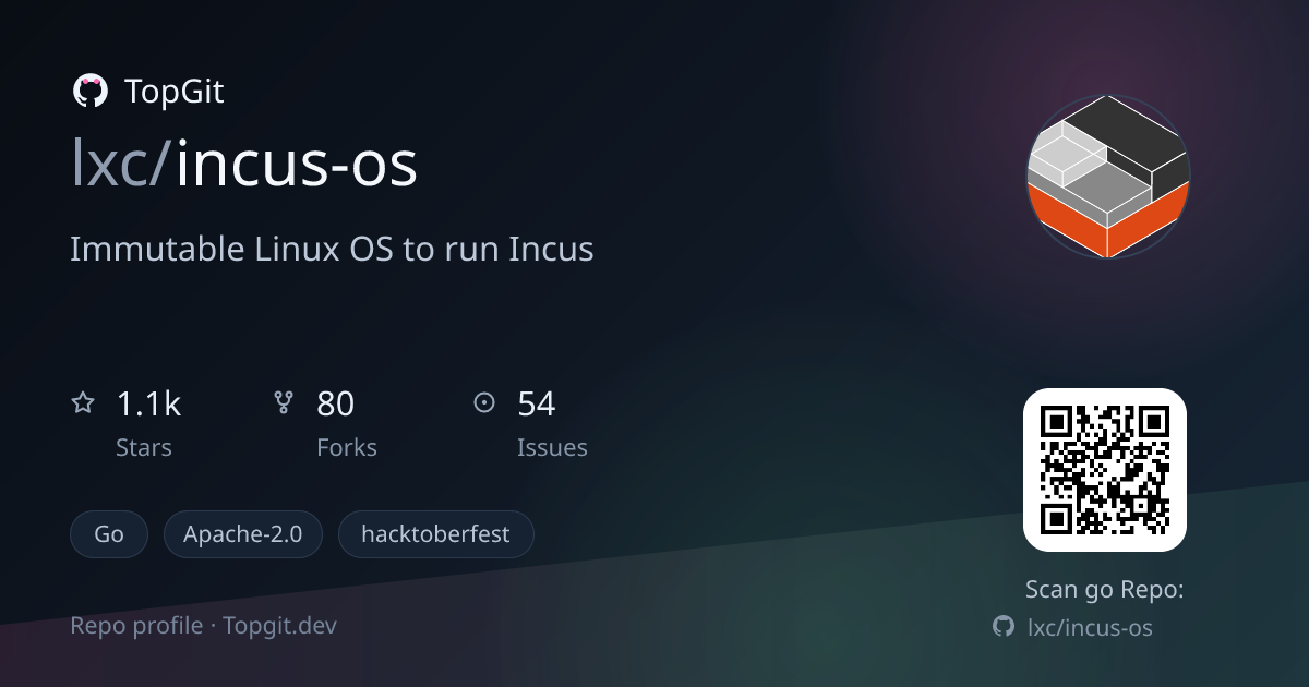TopGit repo profile image for lxc/incus-os