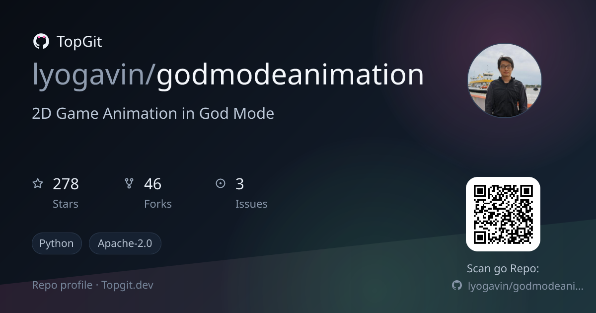 TopGit repo profile image for lyogavin/godmodeanimation
