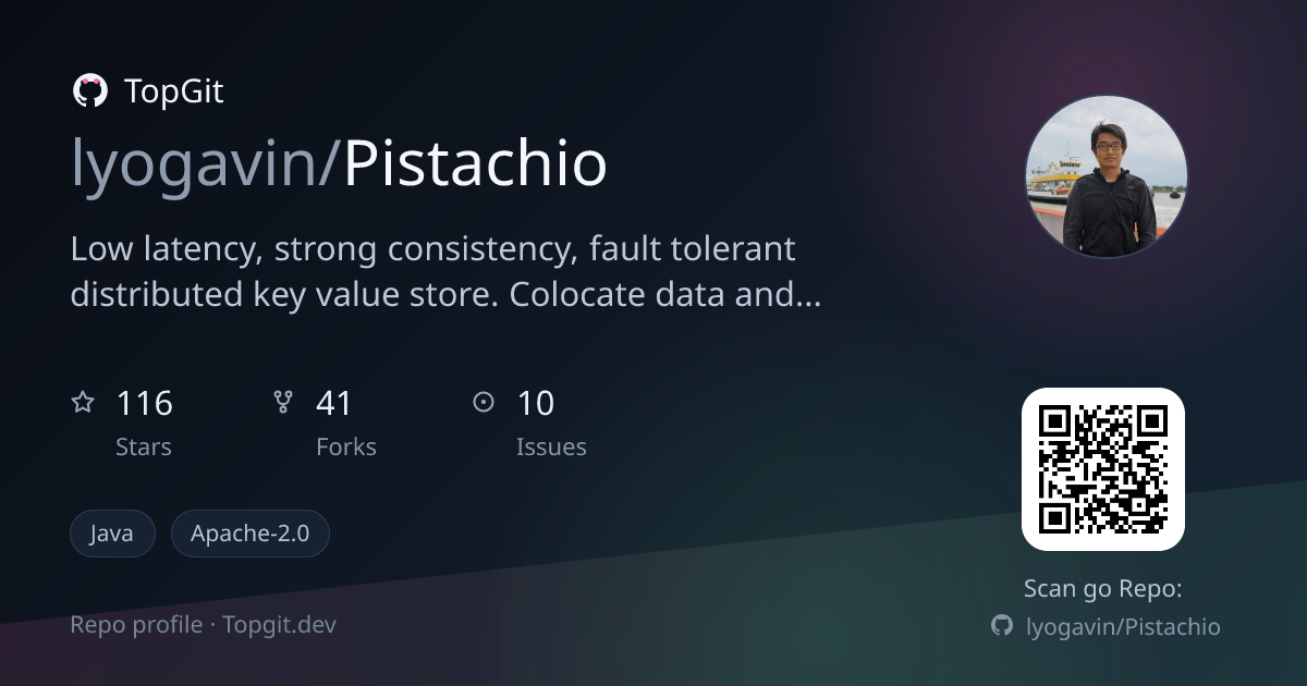 TopGit repo profile image for lyogavin/Pistachio