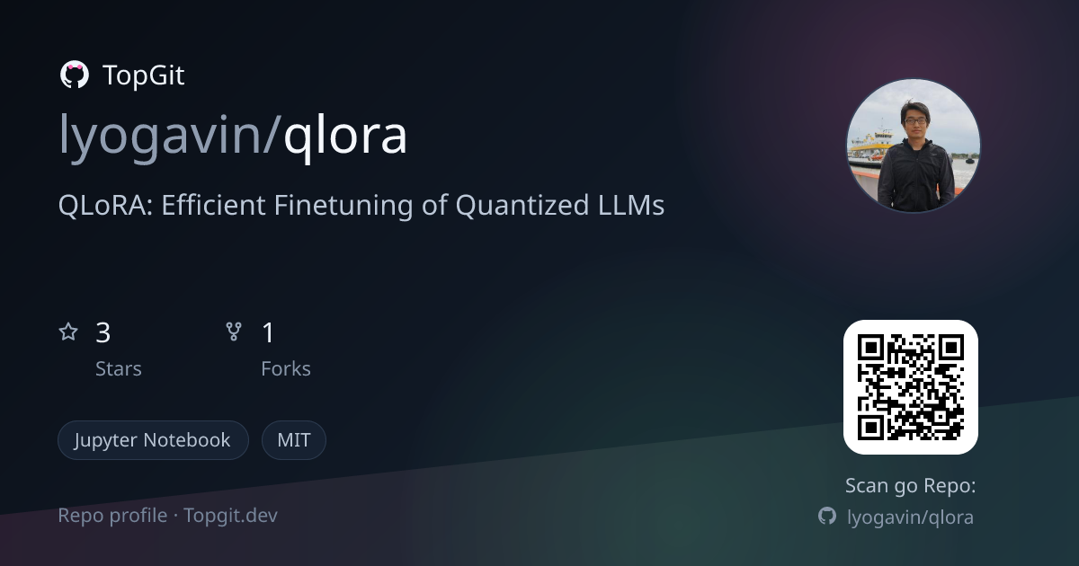TopGit repo profile image for lyogavin/qlora