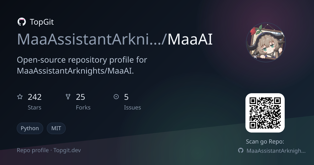 TopGit repo profile image for MaaAssistantArknights/MaaAI