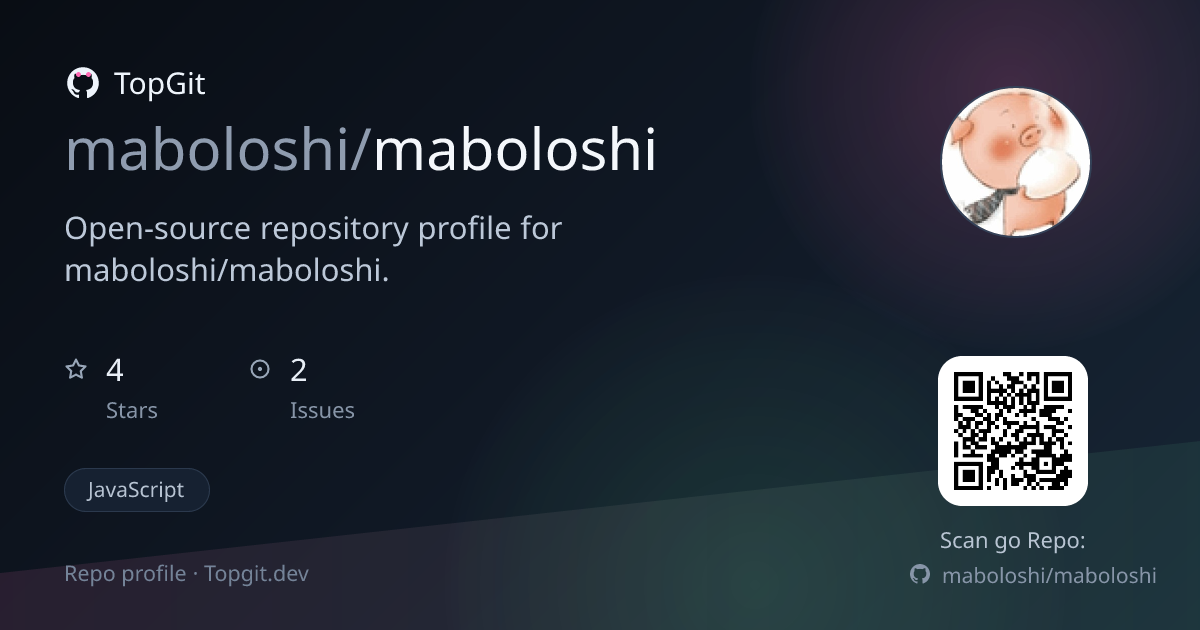 TopGit repo profile image for maboloshi/maboloshi