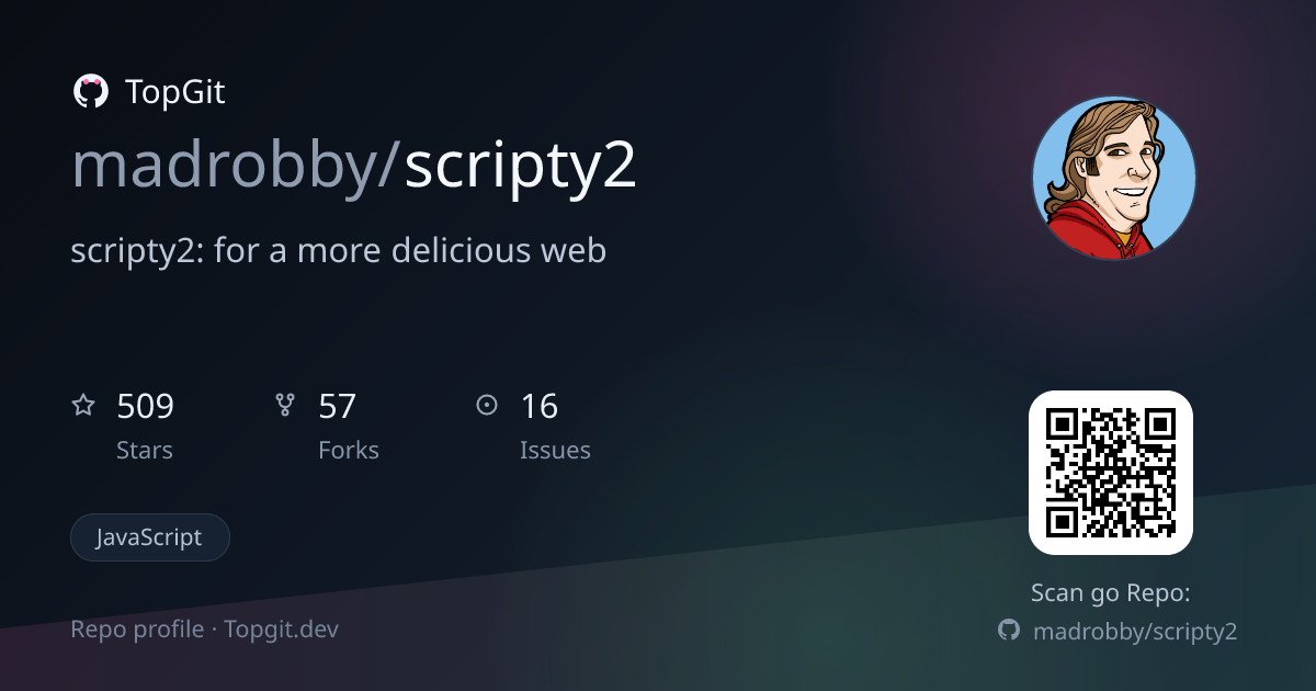 TopGit repo profile image for madrobby/scripty2