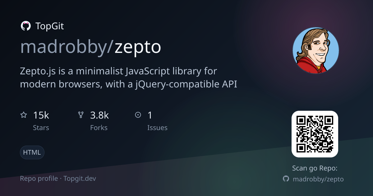 TopGit repo profile image for madrobby/zepto