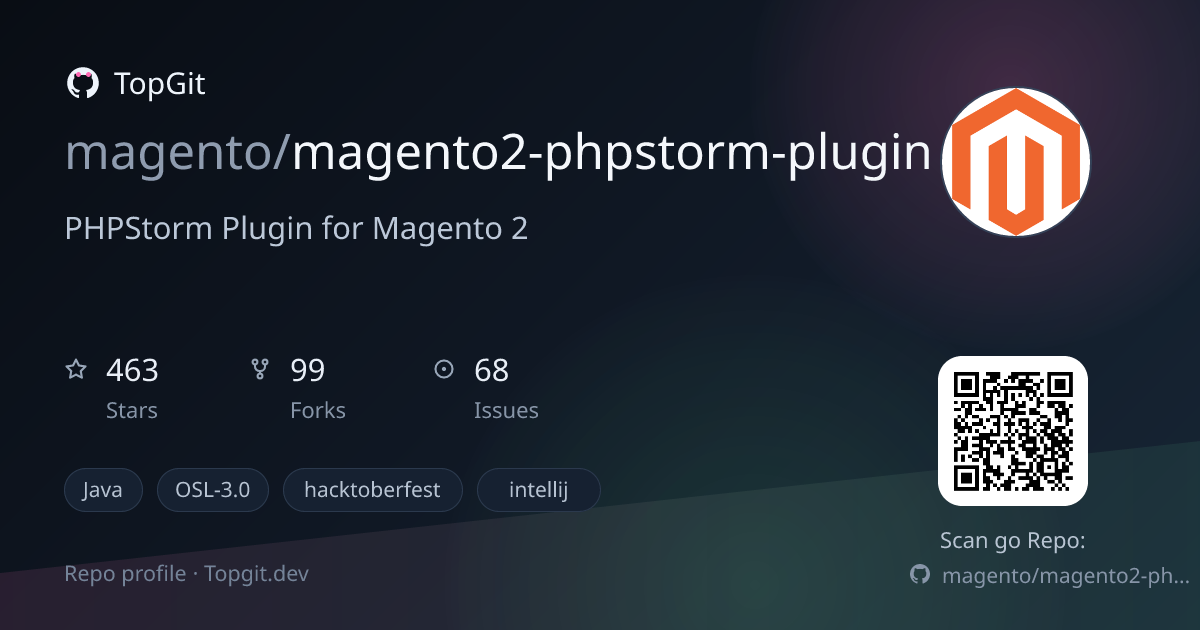 TopGit repo profile image for magento/magento2-phpstorm-plugin