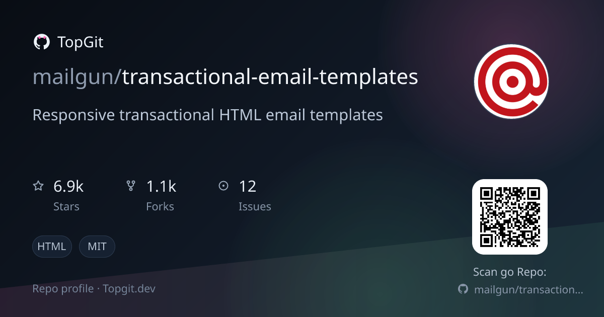 TopGit repo profile image for mailgun/transactional-email-templates