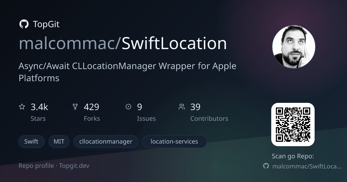 TopGit repo profile image for malcommac/SwiftLocation