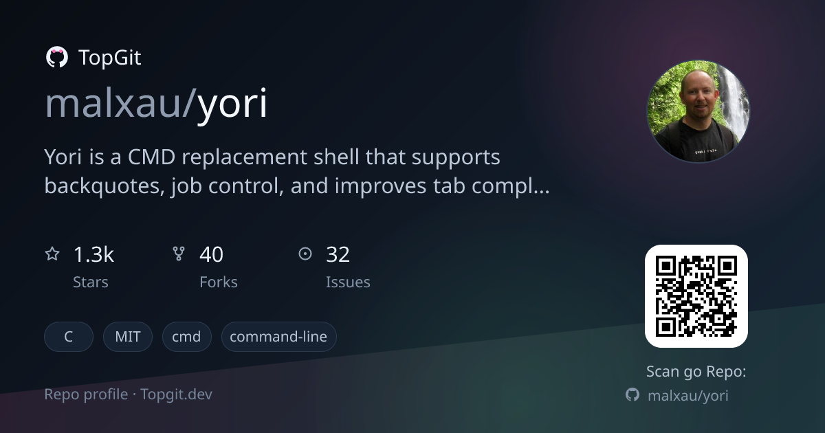 TopGit repo profile image for malxau/yori