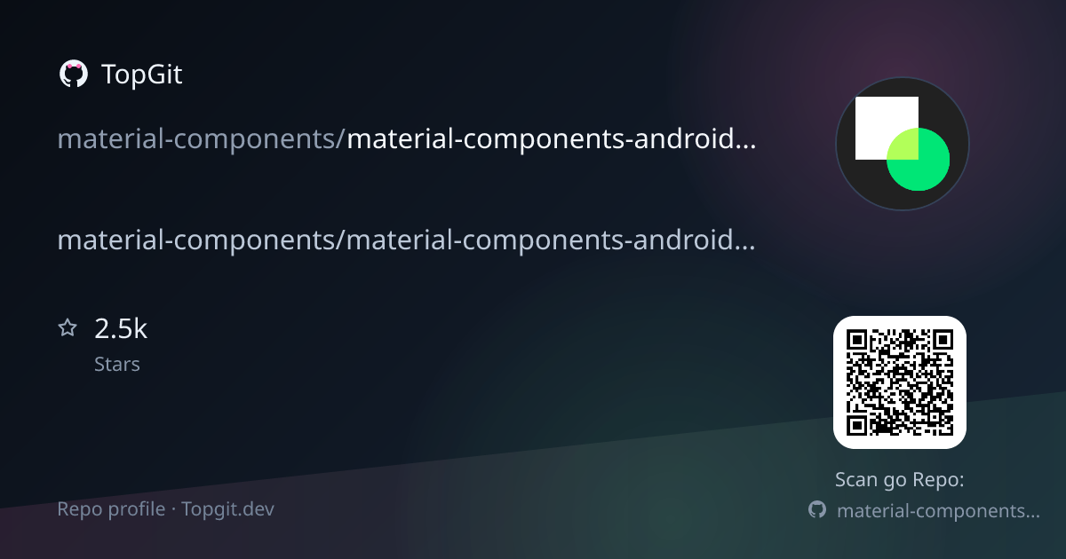 TopGit repo profile image for material-components/material-components-android-examples
