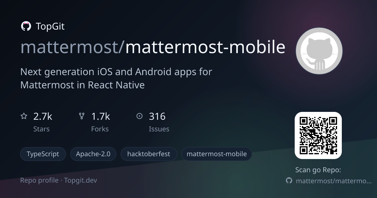 TopGit repo profile image for mattermost/mattermost-mobile