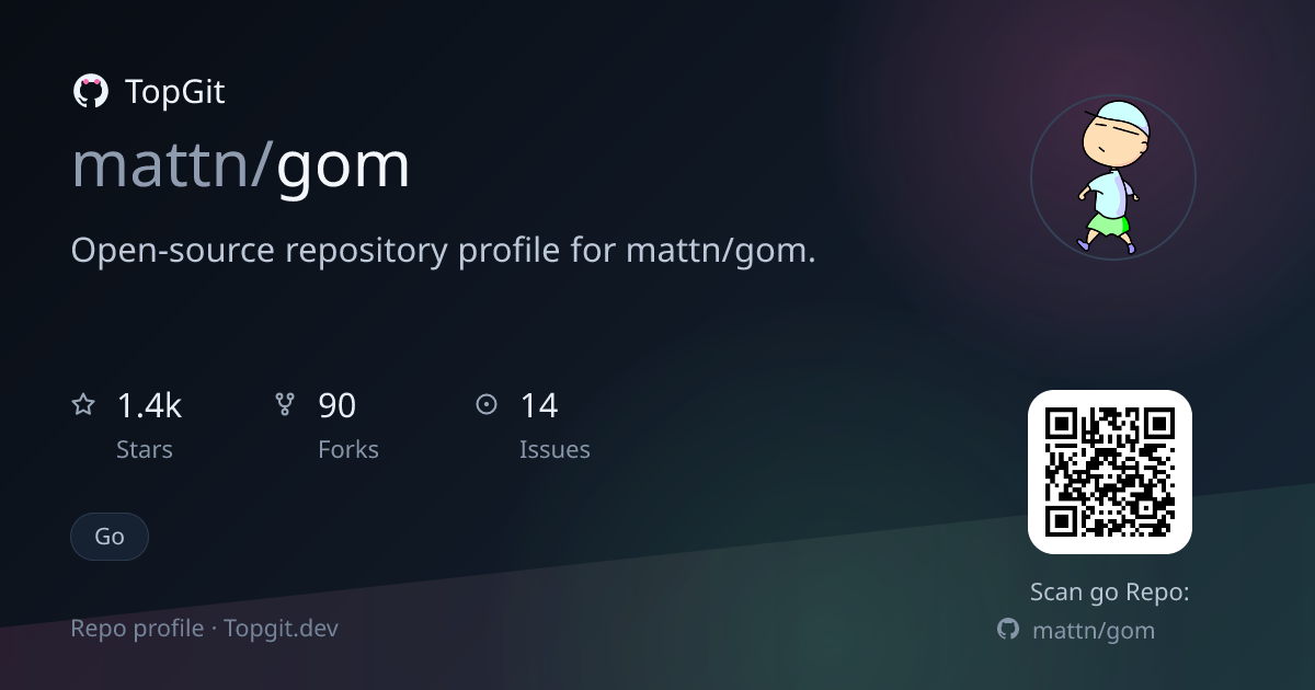 TopGit repo profile image for mattn/gom