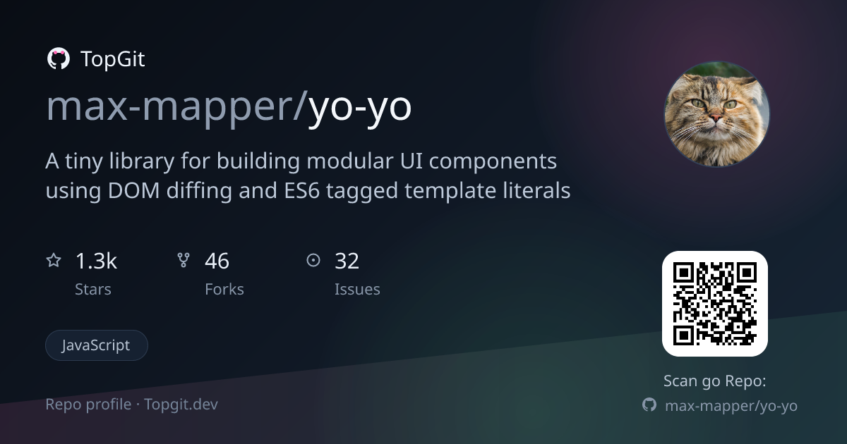 TopGit repo profile image for max-mapper/yo-yo