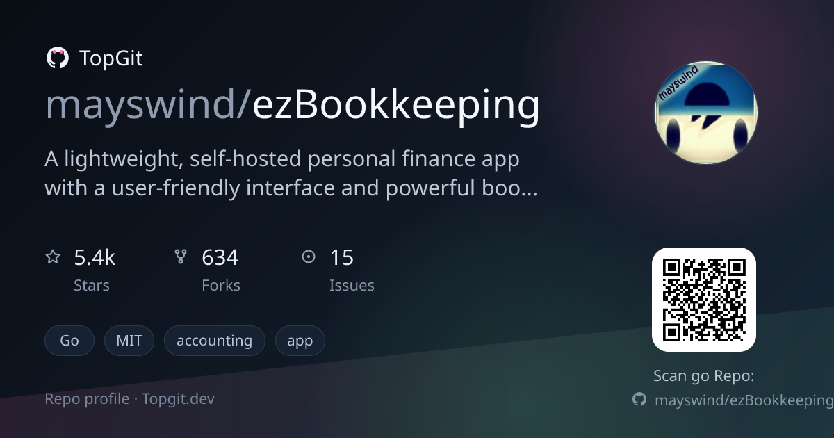 TopGit repo profile image for mayswind/ezBookkeeping