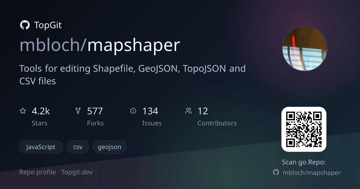 TopGit repo profile image for mbloch/mapshaper