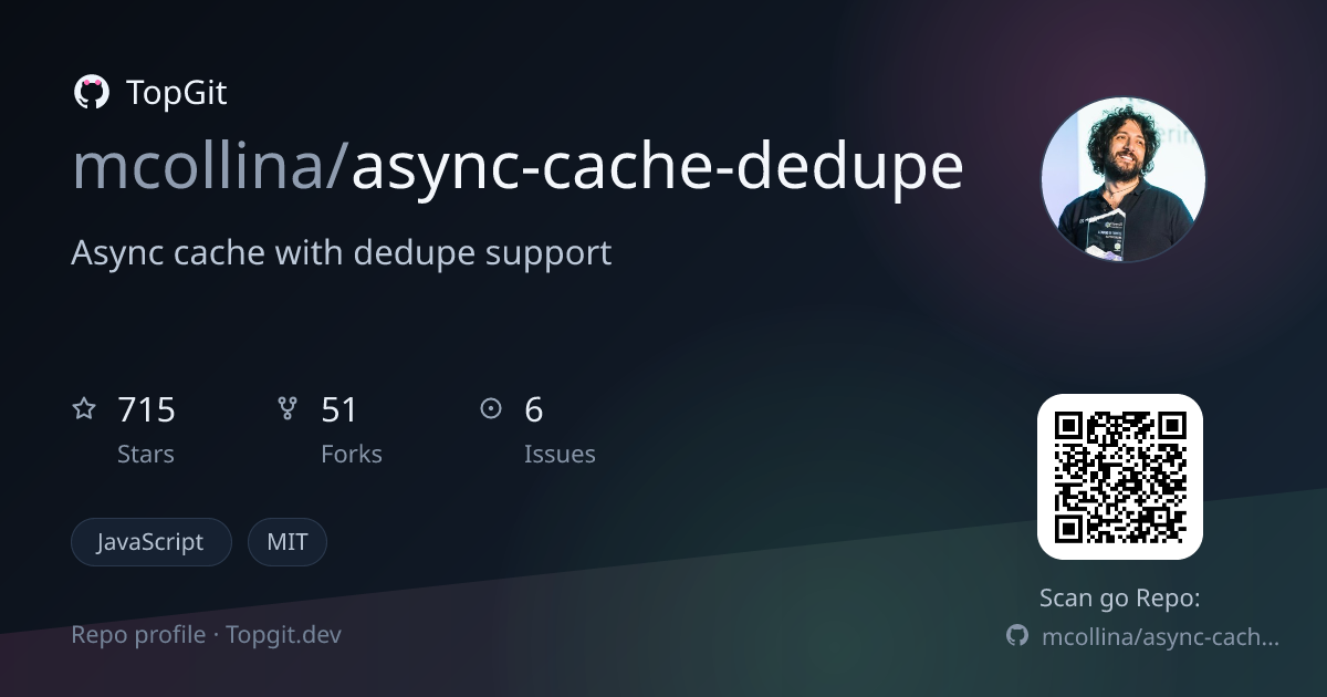 TopGit repo profile image for mcollina/async-cache-dedupe