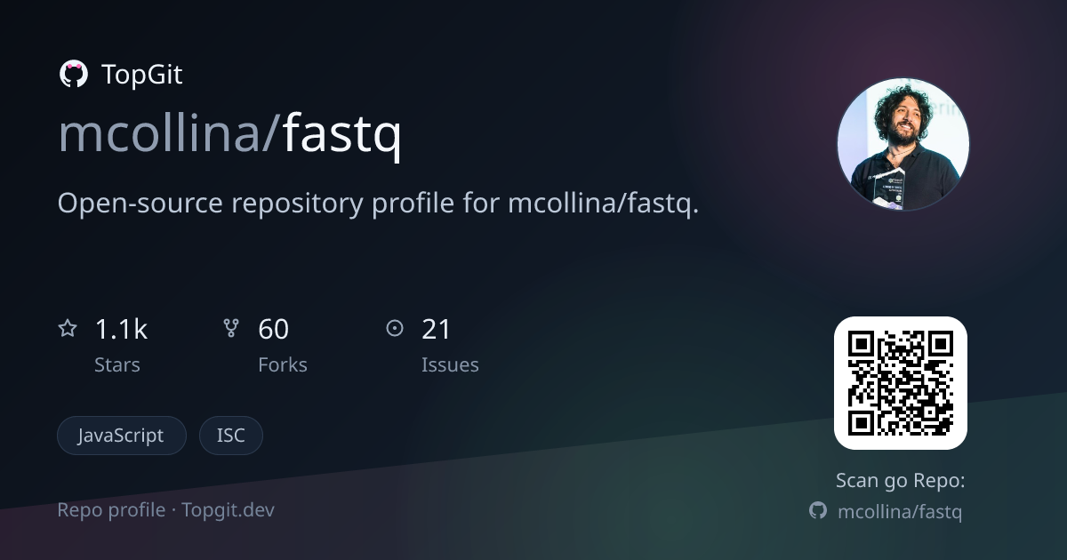 TopGit repo profile image for mcollina/fastq