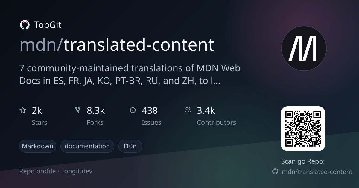 TopGit repo profile image for mdn/translated-content