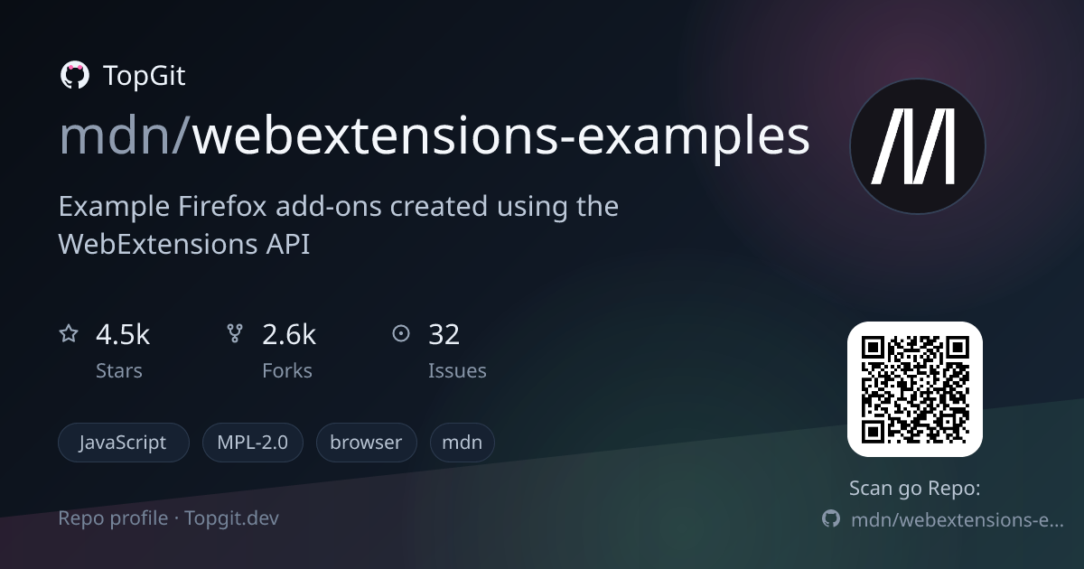 TopGit repo profile image for mdn/webextensions-examples