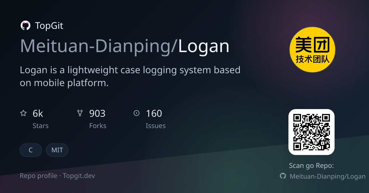 TopGit repo profile image for Meituan-Dianping/Logan