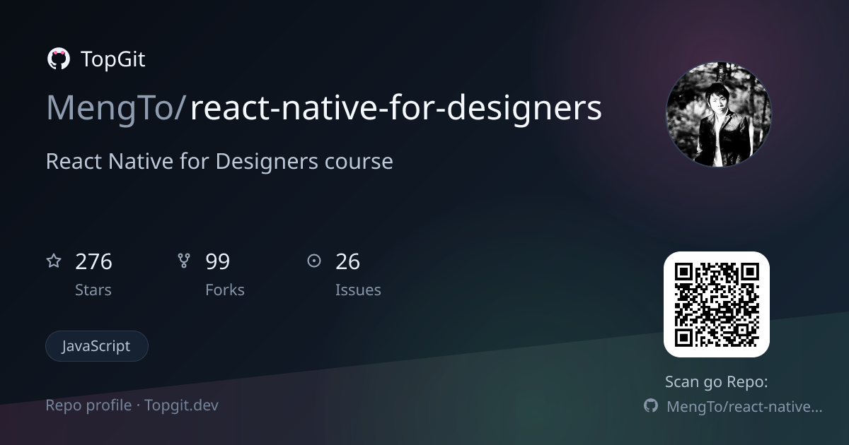 TopGit repo profile image for MengTo/react-native-for-designers