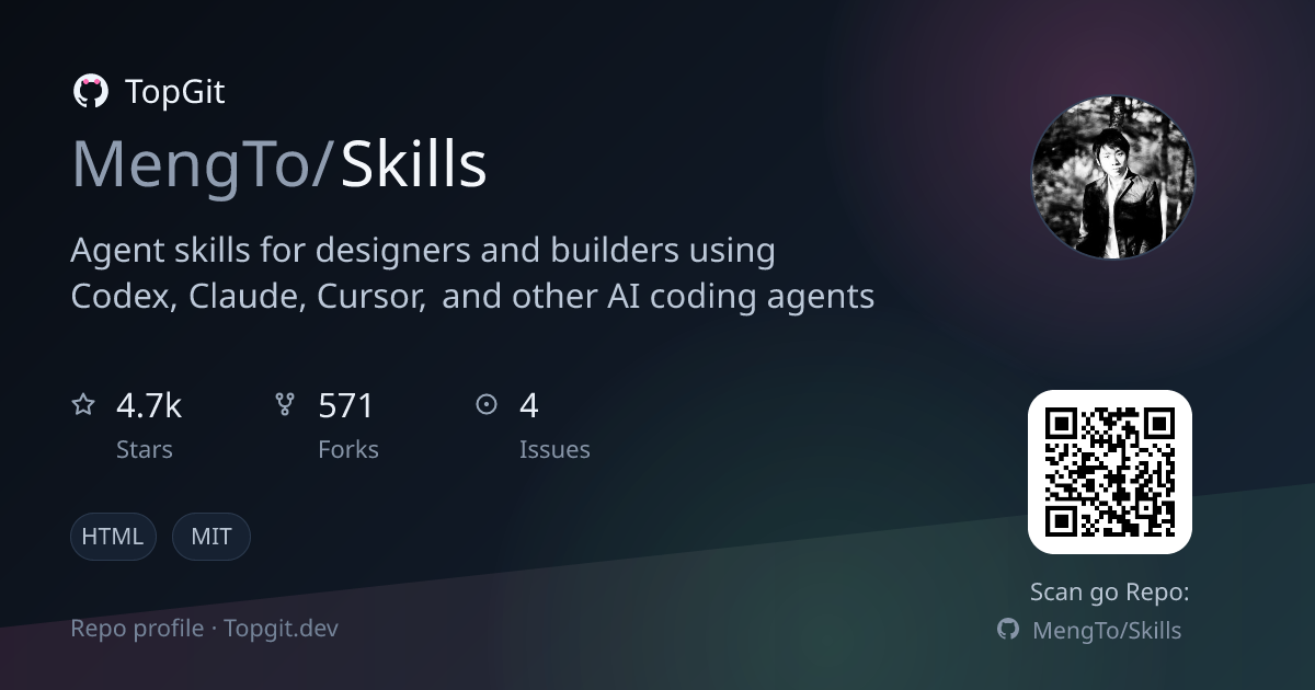 TopGit repo profile image for MengTo/Skills
