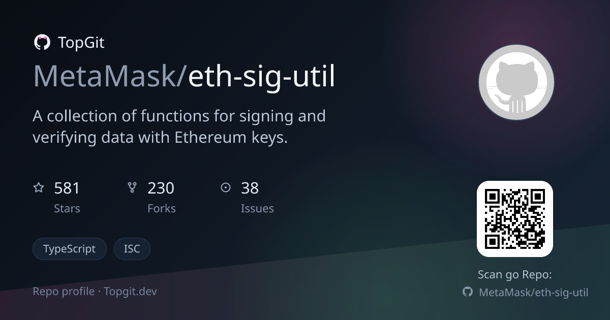 TopGit repo profile image for MetaMask/eth-sig-util