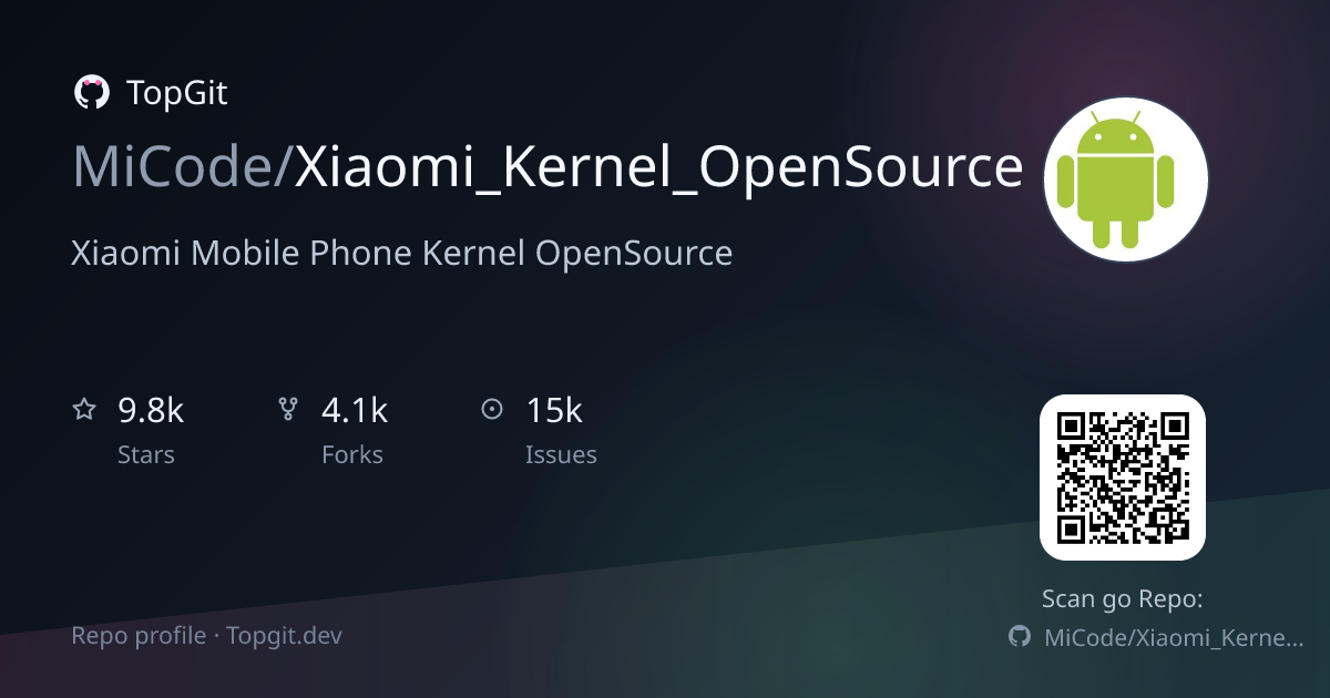 TopGit repo profile image for MiCode/Xiaomi_Kernel_OpenSource
