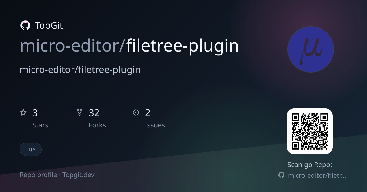 TopGit repo profile image for micro-editor/filetree-plugin