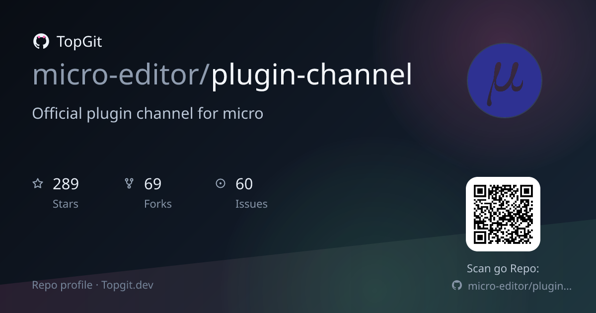 TopGit repo profile image for micro-editor/plugin-channel
