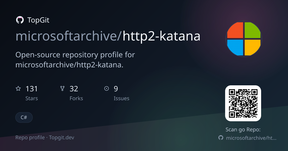 TopGit repo profile image for microsoftarchive/http2-katana