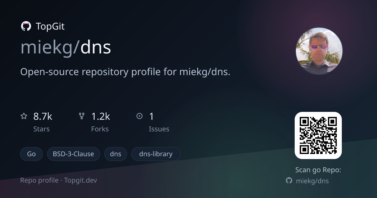 TopGit repo profile image for miekg/dns
