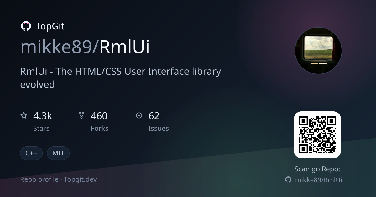 TopGit repo profile image for mikke89/RmlUi